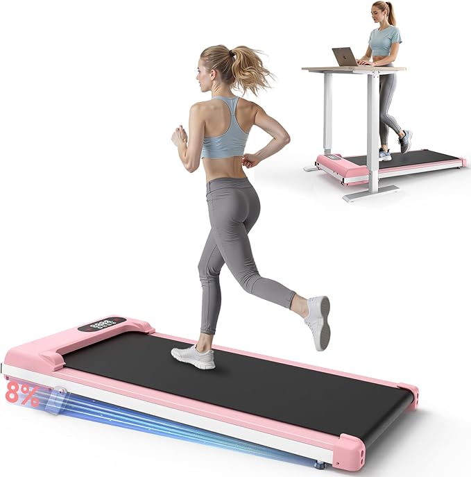 Incline Walking Pad with Handle Bars, 3.5HP Foldable Portable Treadmills for Home Office, Low Noise <40dB Under Desk Treadmill with 330LB Capacity, Wide Running Belt with Remote Control & LED Display