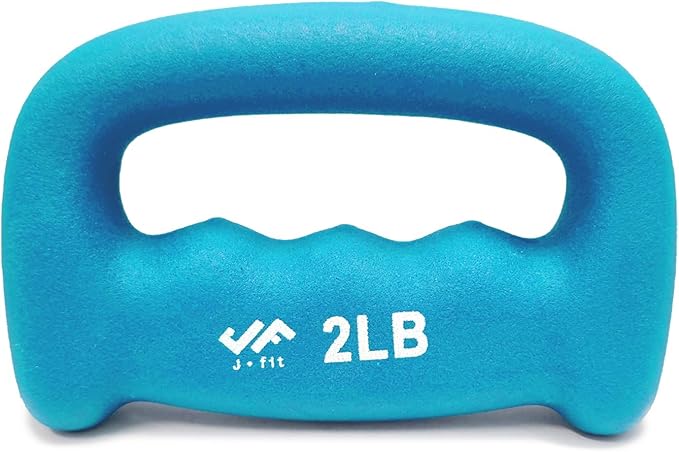 JFIT Neoprene D Grip Dumbbells - Single Weights 1LB-5LB - Premium Non-Slip, Hand Weights, Ergonomic Design