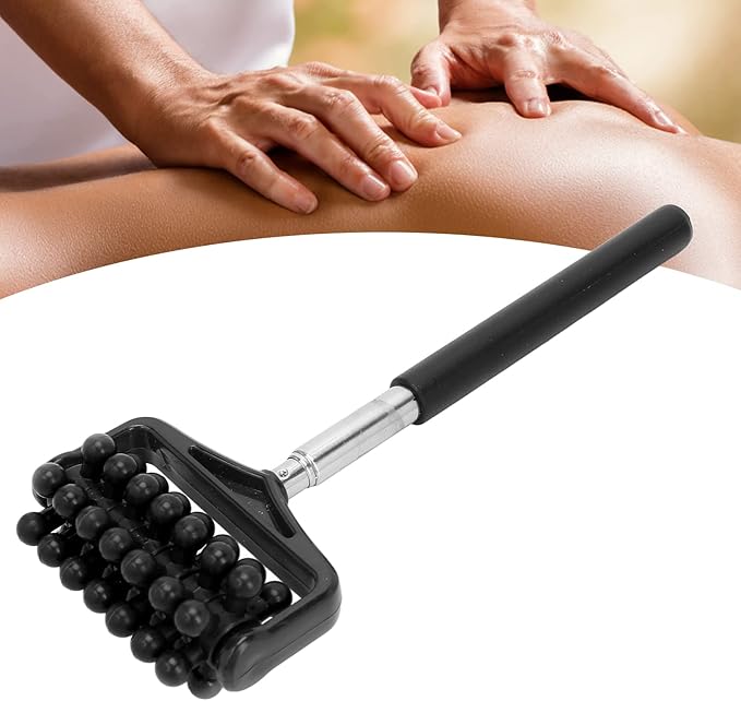 Ymiko Massage Stick, Yoga Massage Stick for Men and Women Granular Body Massage Tool Telescopic Roller Massage Stick Home Neck Leg Back Body Massage Stick(Black)
