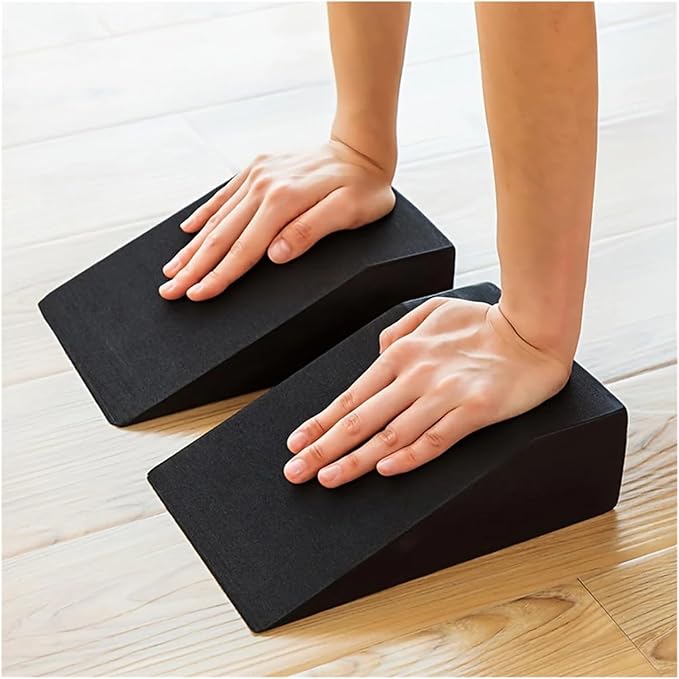 2Pcs Yoga Wedge Blocks and Squat Wedge Board Multi Functional Stretch Slant Board with Non Slip EVA