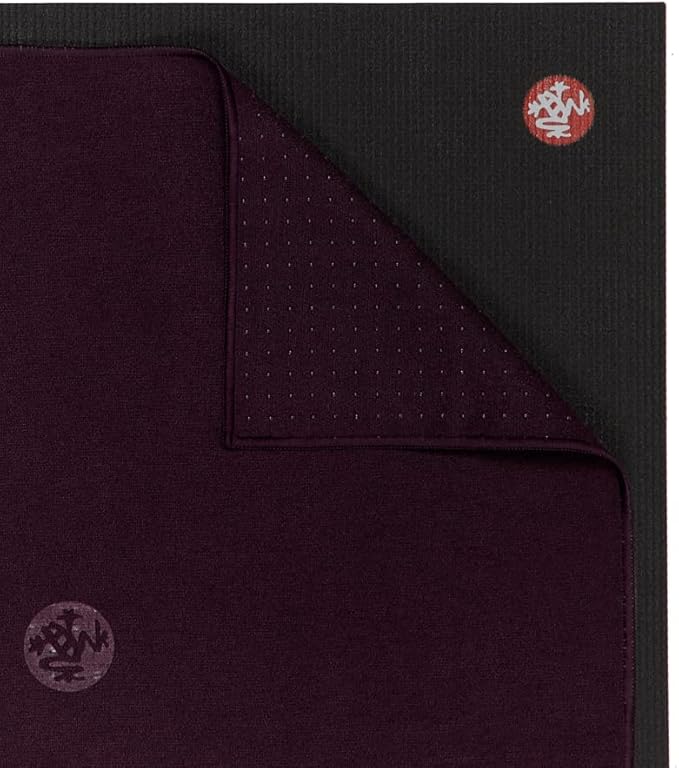 Manduka Yogitoes Yoga Hand Towel - 16" | Moisture Activated Grip | Patented Silicone Nubs | Highly Absorbent, Durable & Easy Care | Compact Size for Hot Yoga, Pilates | 16 x 24 Inches