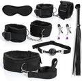 Seven Piece Black Nylon Leather Strength Training Set, Leg and Hip Exercise Equipment, Pilates Accessories Bring Endless Fun to Life, Couple Gift