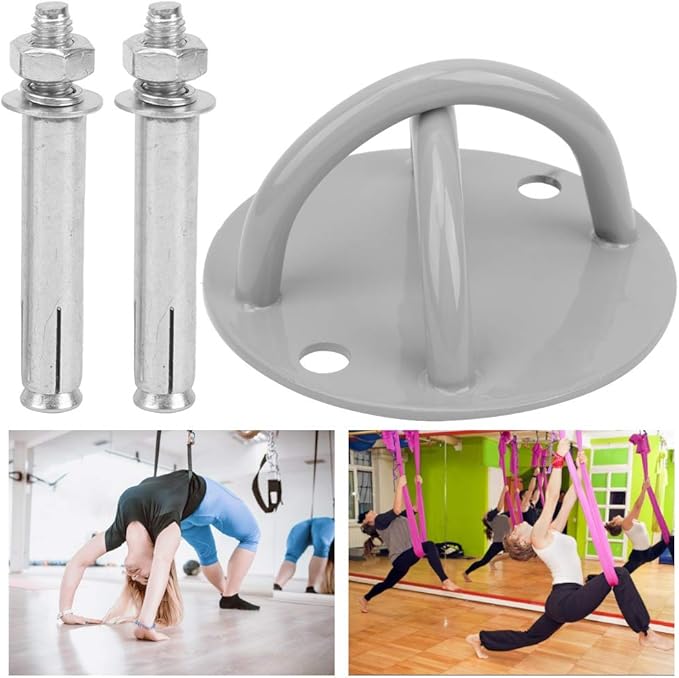 Aerial Yoga Fitness Rings Hanging Pull Strap Mounting Bracket, Stainless Steel Material is Durable Indoor and Outdoor Can Be Used, is The Ideal Choice for Yoga, Fitness Training