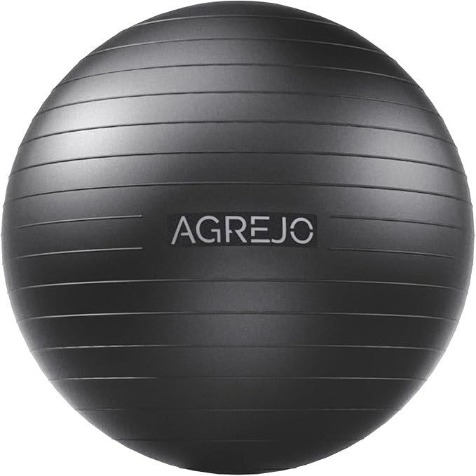 Yoga Ball, Exercise Ball for Working Out, Anti-Burst and Slip Resistant for Physical Therapy, Birthing, Stretching, Flexible Seating, Home Gym, with Pump (L: 23-26ines/58-65cm)