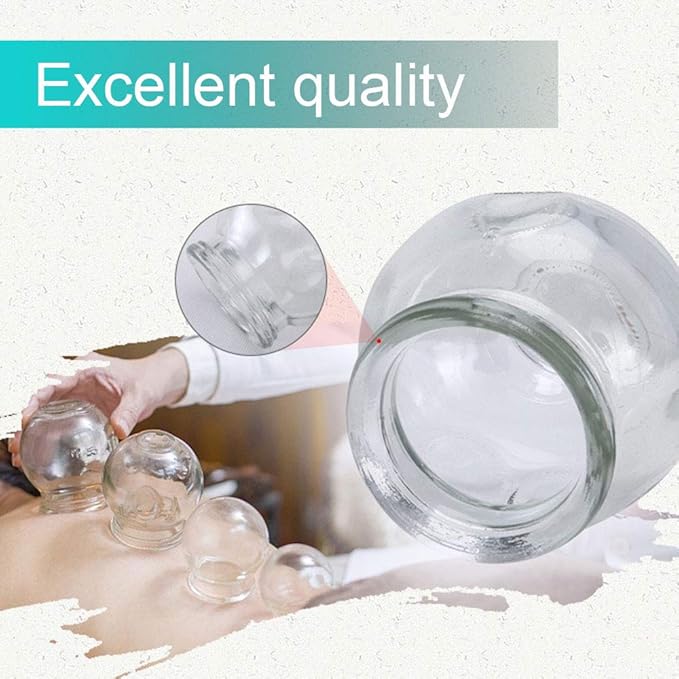 Cupping Therapy Sets,14 Cups Thick Chinese Acupoint Glass Cupping Therapy Set for Professionals,for Massage Back and Relieve Fatigue