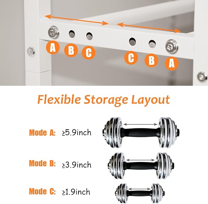 3-Tier Adjustable Dumbbell Rack, Heavy-Duty Weight Storage Stand, 390 LB Capacity, Space-Saving Home Gym Organizer