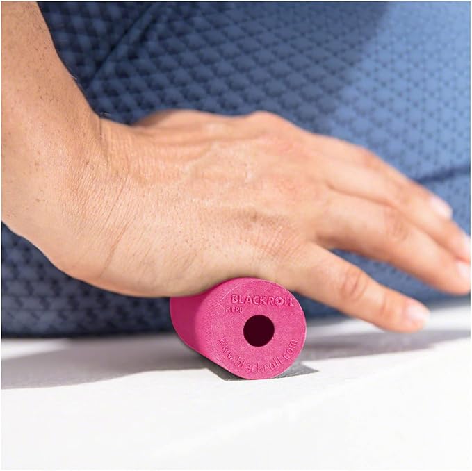 BLACKROLL - Micro Foam Roller, Small Deep Tissue Massage Tool for Feet, Hands, and Arms, Use for Travel, Exercise and Muscle Recovery and Plantar Fasciitis Relief, 6cm (2.3") x 3cm (1.2")