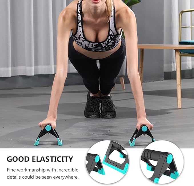 Kisangel Push-up Stands Pair Indoor Exercise Push-up Bars with Non-slip Grip Fitness Equipment for Home Workout Strength Training
