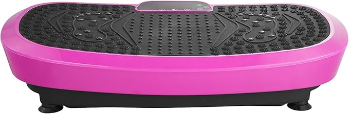 Happybuy Vibration Plate Exercise Machine - A Pink - Hued Fitness Marvel for All! This Full - Body Shaker, Equipped with Magnetic acupoints, is Perfect for Lymphatic Drainage and Weight Loss.
