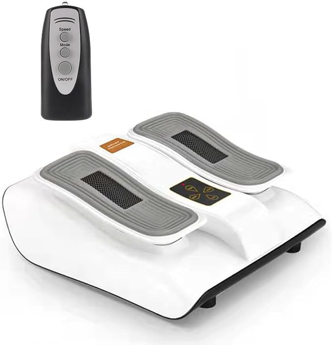 Leg Exerciser, Levels of Intensity Adjustment Leg Exercise Machine with Remote, Seated Exerciser to Help Blood Circulation for Seniors,Maintain Health