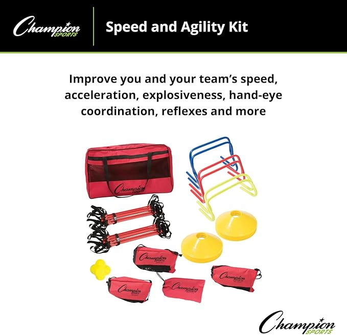 Champion Sports SAGKIT Speed Agility Training Kit,15 pcs./Bag