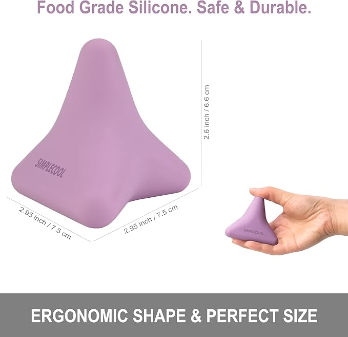 Manual Trigger Point Massage Tool. Small Massager Ball for Deep Tissue Myofascial Release Physical Therapy Plantar Fasciitis Pain Relief Muscle Knot Psoas Hip Flexor Iliacus Release 3×2.6″(Purple)