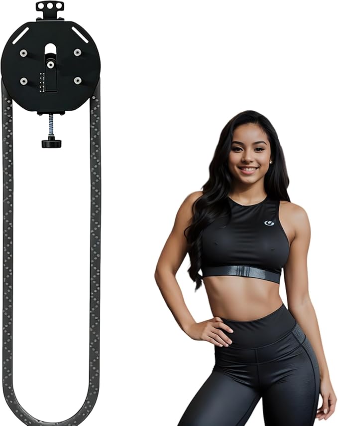 Endless Rope Trainer | Adjustable Resistance Trainer Machine | Suspension Endless Rope Pulley System| Closed-Loop Nylon Rope | Home Gym Infinity Rope for Interval Resistance Training Black