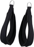 2Pcs Double Loop Pilates Straps for Reformer with D Rings, Padded Ankle Gymnastics Straps for Home Gym Core Training Equipment