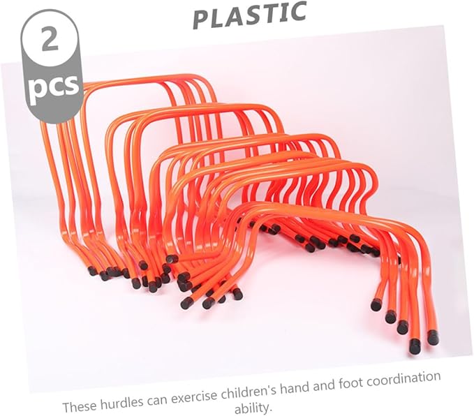 Didiseaon 2pcs Plastic Agility Hurdles 15cm Wear-Resistant Speed Hurdles Training Equipment for Football Running Track Sports