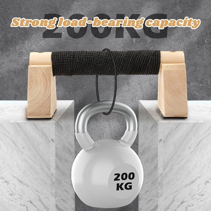 2 PCS Push Up Bars Stands, Wooden Calisthenics Equipment for Handstand Training, Wood Push up Bars Non-Slip Base Exercise Parallettes Bars, Handstand Push-Up Handles