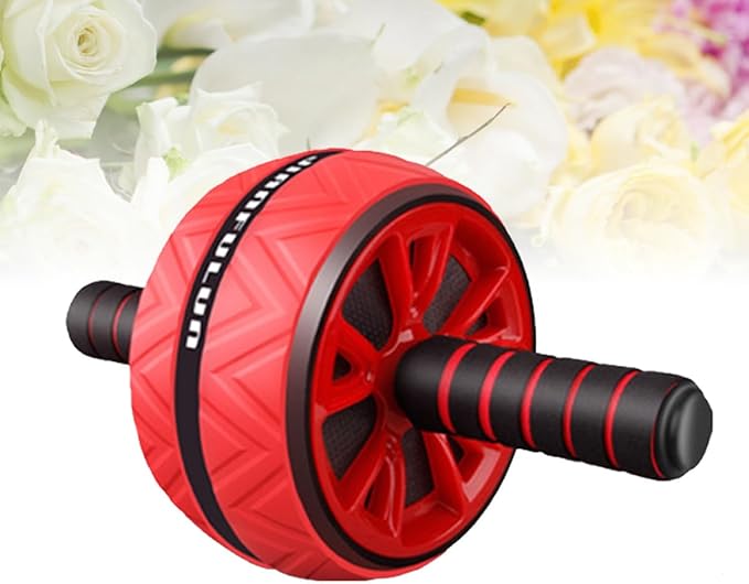 DOITOOL Ab Roller Wheel Fitness Abdominal Roller for Men Women with Anti-slip Design Red Abdominal Gym Wheel for Home Exercise and Strength Training