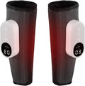 Calf Air Compression Massager for Circulation and Pain Relief, Leg Massager with Heat, Relieve Fatigue, Help for Edema and Varicose Veins, Gifts (Calf: Within 22.5 inches)