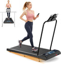 Treadmills for Home Small with 0%-8% Incline and APP Sync, Compact Under Desk Walking Treadmill Pad with Handle Bar Removable, Remote Control and LED Display, 2.5HP