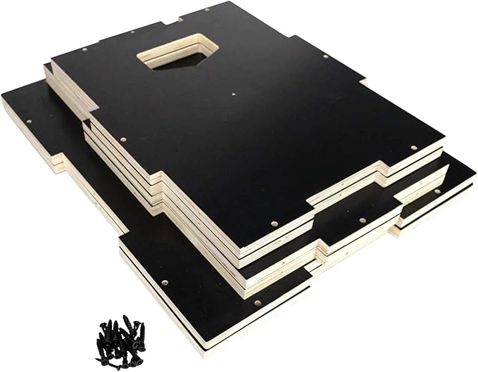 Wooden Plyo Box, 31 Plyometric Jump Training Squat, Step Up, Jumps & More Workout Size S, M, L, XL