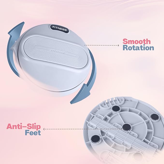 Ab Twister Board, Waist Twister Machine with Resistance Bands, Waist Twisting Disc for Core & Ab Exercise, Foot Massage, Ideal for Slimming Workout
