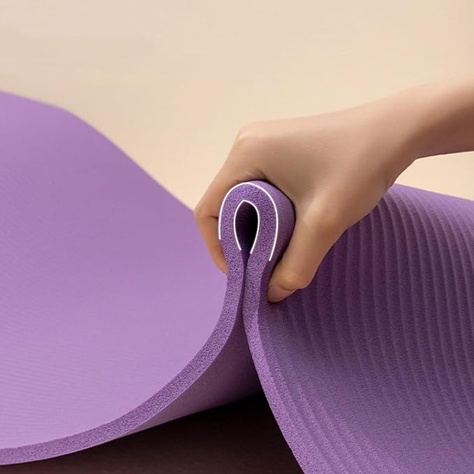 Yoga Mat Non Slip for Women, 1/5 Inch Non-Slip Anti-Tear High Density Extra Thick Workout Mats with Carrying Strap,Kids Yoga Mat for Fitness Stretching Pilates Floor Home Gym