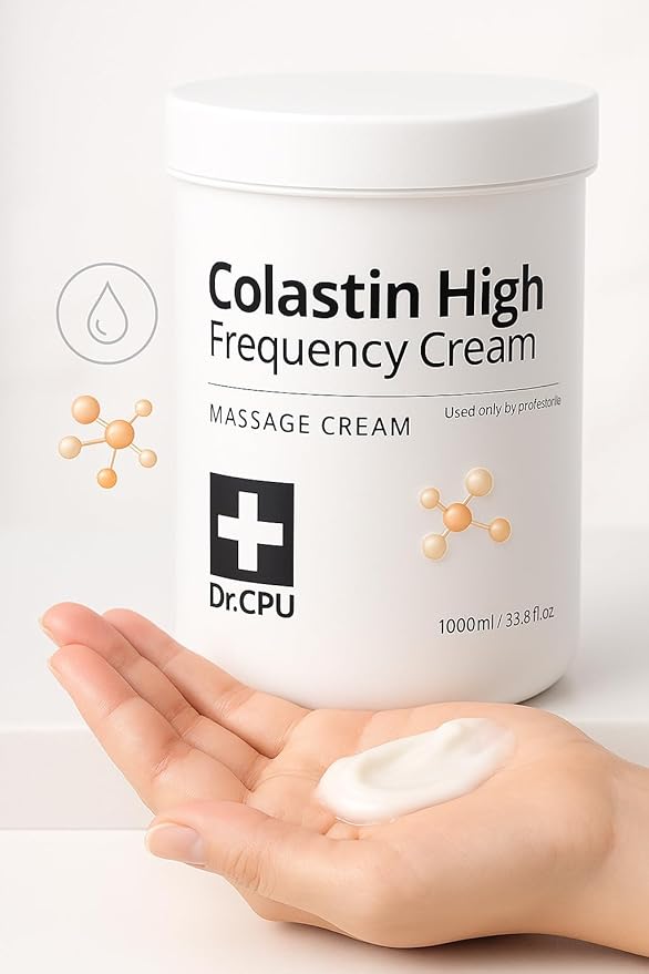 Dr. CPU Collastin High Frequency Cream 1000ml – Professional RF Massage Cream for Face & Body – with Collagen & Elastin – Korean Spa-Grade Skincare