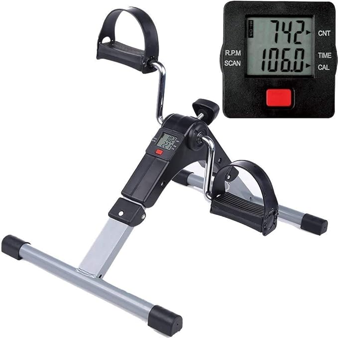 Foldable Under Desk Exercise Bike Portable Arm and Leg Pedal Exerciser