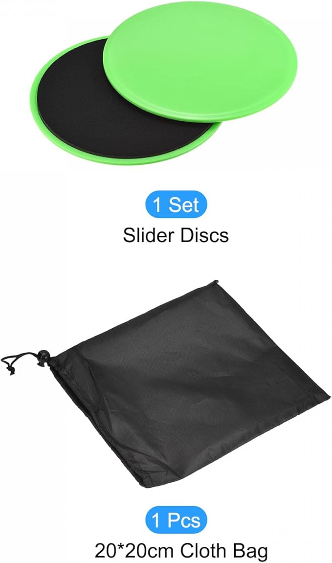 uxcell Exercise Core Sliders, Glider Discs with Cloth Bag, Dual Sided Usage on Carpet or Floor for Full Body Workout
