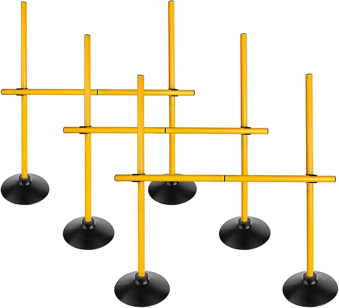 2.6FT Speed Agility Training Hurdles Set Adjustiable Height Jumping Hurdles Soccer Agility Poles for Beginner and Student