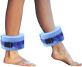 Swimming Ankle Bands, Set of 2 Foam Swim Aquatic Cuffs, Water Aerobics Float Ring, Blue Ankles Arms Belts with Quick Release Buckle for Swim Fitness Training