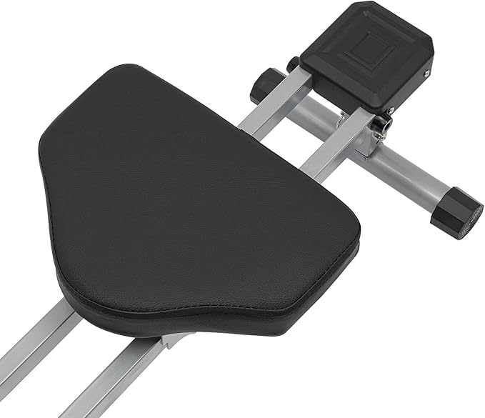 Folding Rowing Machine for Home, Hydraulic Rower Machine with 16 Resistance Levels and 3 Height Levels, Dual Slide Rail with 265lbs Weight Capacity, LED Meter and Comfortabel Seat