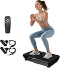 Vibration Plate for Lymphatic Drainage & Full Body Workout - Home Exercise Machine for Weight Loss and Muscle Toning for Men & Women, 400 lbs Capacity Fitness Platform