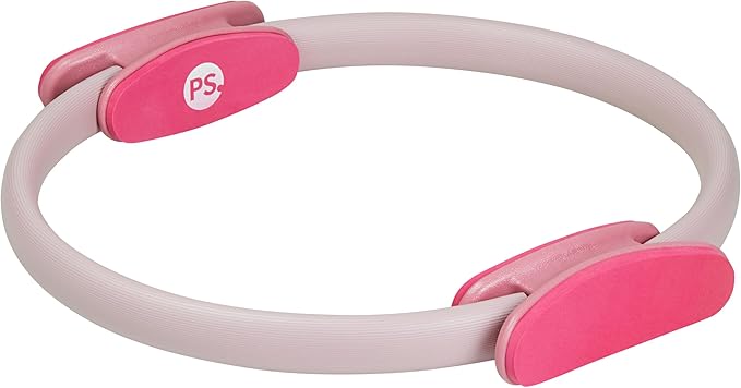 POPSUGAR Pilates Ring (15" Rose Pink/Berry, 1 lb), Dual-Grip Magic Circle Fitness Ring for Added Resistance, Tone, Sculpt & Strengthen Muscles, Pilates Ring Circle for Stretching & Home Gym Exercise