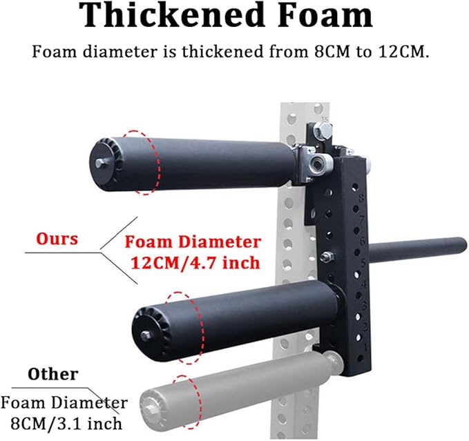 Leg Extensions Fitness Equipment for Leg Muscle Training, Adjustable Leg Extension and Curl Machine Squat Rack Attachment for 1.6/2.6cm Holes,2.6cm