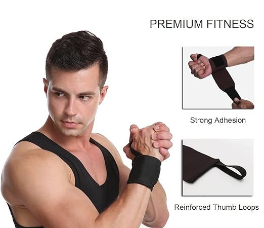 Wrist Wraps, 2 Pack Wrist Brace Wrist Straps for Weightlifting, Wrist Straps Lifting Straps Wrist Weights Carpal Tunnel Wrist Brace, Wrist Brace for Working Out Gym Accessories for Men (Red B)