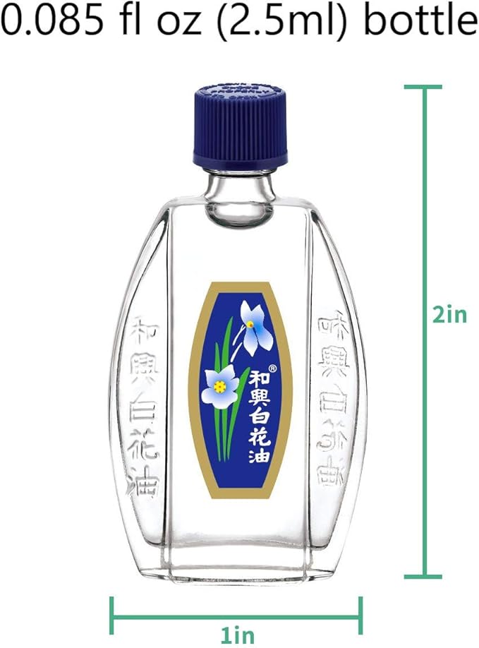 White Flower External Analgesic Balm Oil 2.5ml/ 0.085fl Oz (US Version) (Pack of 3)