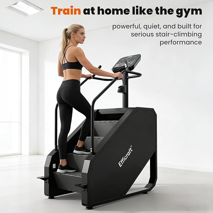 Stairmaster Machine with LED Screen, Commercial Grade Stair Climber, Continuous Climbing Exercise Machine for Cardio, 15 Speed Levels Stair Master, 15-164 Steps/Min