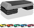 Adjustable Aerobic Stepper Workout Step with 4 Risers Fitness & Exercise Platform Trainer