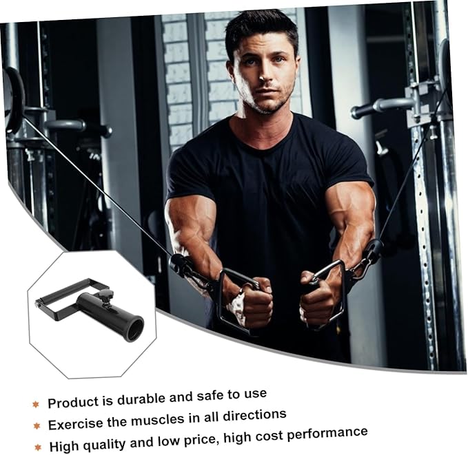 Totority 1pc Bar Row Attachment Non- Barbell Handle for Strength Training Heavy Duty Fitness Grip for Home Gym Core Workout Equipment Comfortable and Design