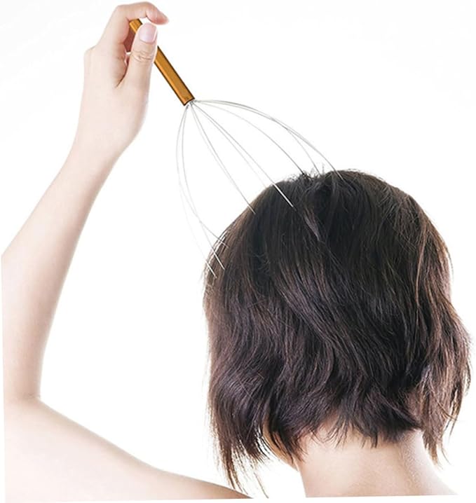 Healifty 2sets Hair Scalp Scalp Massage Comb for Hair Head Stainless Steel Scratcher Set 4pcs*2 Random Color