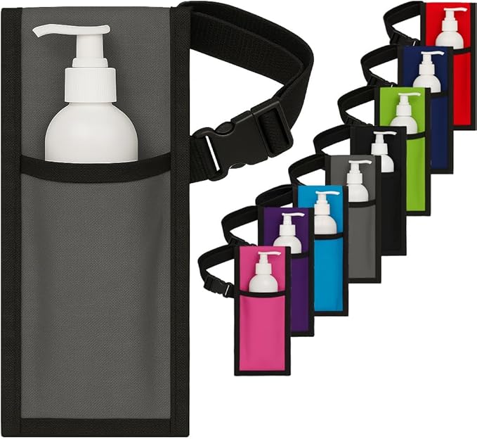 Royal Massage Oil Bottle Holster with Adjustable Strap – Hands-Free Waist or Shoulder Pouch for Therapists – Fits Most Pump Bottles – 8 Color Options - Bottle Not Included (Gray)