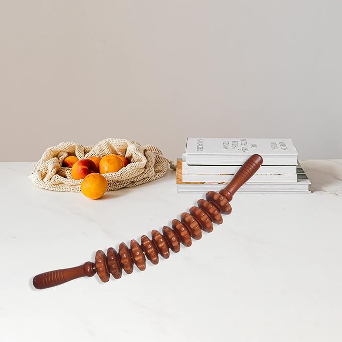 Wood Therapy Massage Tools, Curved Massage Roller Stick for Body Sculpting, Lymphatic Drainage Massager, Maderoterapia Kit, Cellulite Massager for Fat Removal