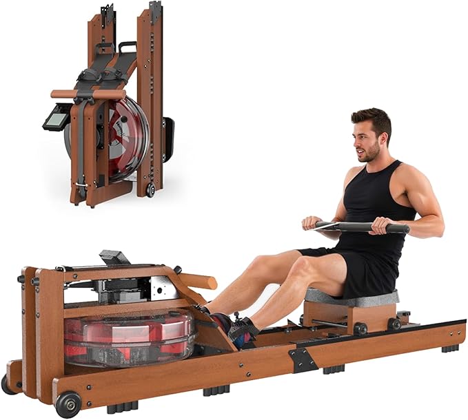 2026update Magnetic Rowing Machines for Home,Rower Machine with 16 Levels,Powerful Silent Magnetic Resistance,350lbs Weight Capacity,LCD Monitor,Silent Rail System,Row Machine for Home Gym Exercise