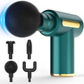 Massage Gun, Small Travel Tool, Massage Gun Deep Tissue,Percussion Handheld Portable Muscle Massager Tool for Full Body Pain Relief, Ideal Gifts for Men, Women(Green)