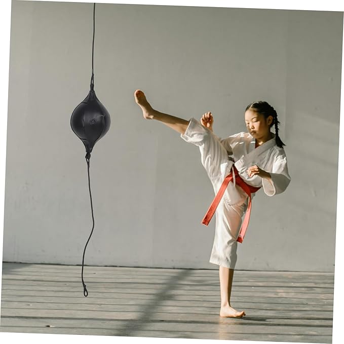 1 Set Boxing Reaction Ball Double End Hanging Speed Training Bag for Reflexes Coordination and Relief for Boxing Martial Arts and Fitness Small Spaces