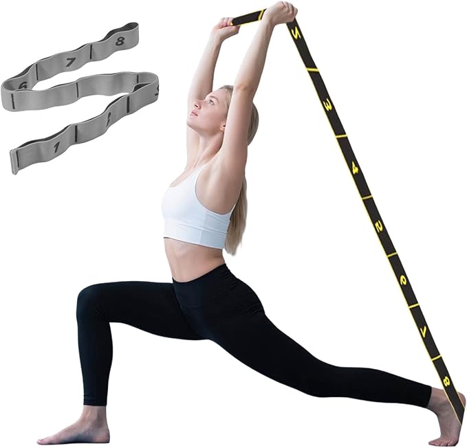 Resistance Bands for Working Out, 8-Levels Elastic Adjustable Exercise Bands for Women and Men,Body Stretching,Pilates,Booty Legs,Yoga,Workout Bands for Training,Gym,Fitness,Physical Therapy