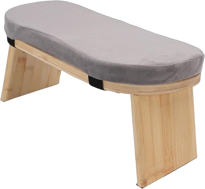 Meditation Bench, Premium Beech Wood Foldable Kneeling Stool with Magnetic Hinge Locks and Cotton Cushion, Supports 260 lbs, Non Slip Base, for Yoga Zen Meditation Home Office