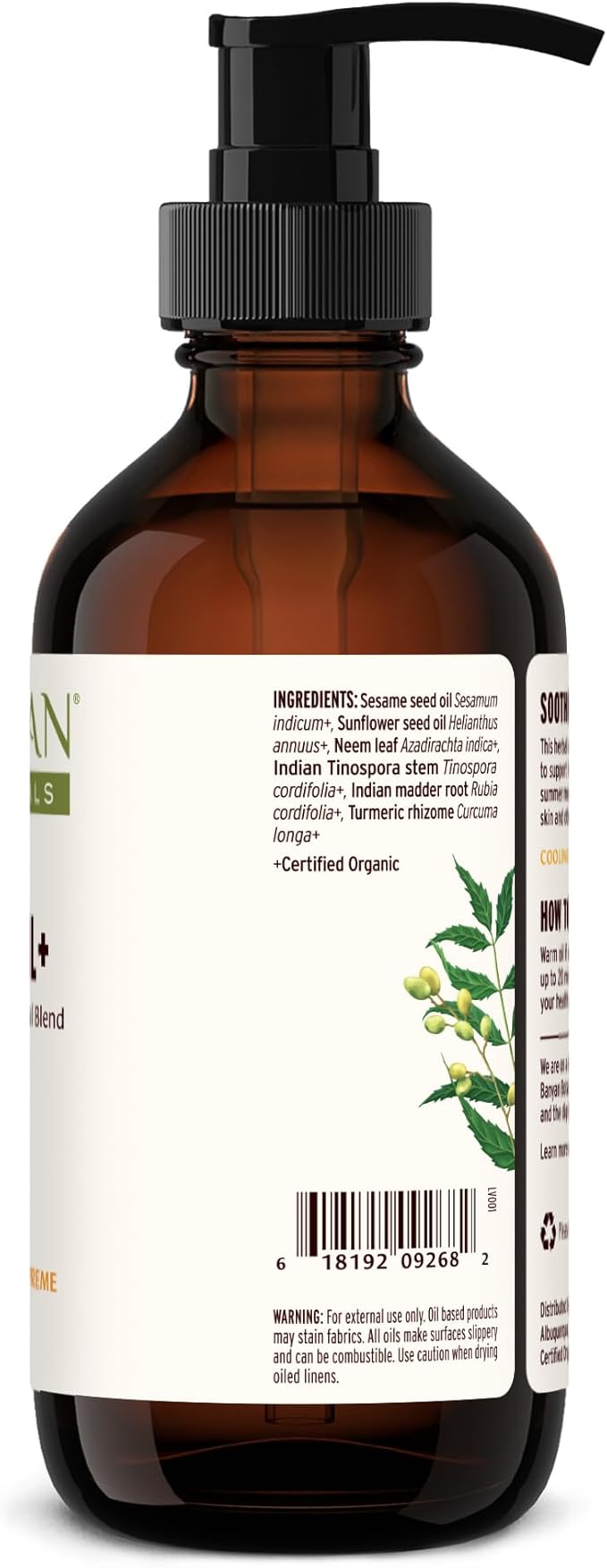 Banyan Botanicals Sidha Soma Supreme Neem Oil+ – Ayurvedic Massage Oil with Organic Neem Leaf – for Healthy and Radiant Skin – 8 oz – Non GMO Sustainably Sourced Ayurvedic Physician Formulated