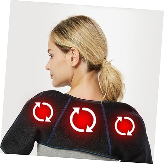 Updated Version Self-heating Shoulder Pad Massager Tool for Muscle Pain Relief Breathable Support Belt and Magnetic Therapy for Men and Women